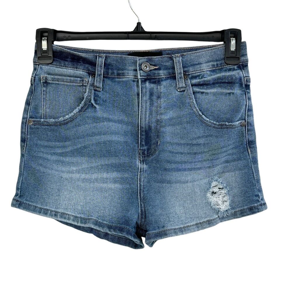 Kendall + Kylie SZ 9/29 Jean Shorts Drifter Hi-Rise Distress Whisker Fire Dance